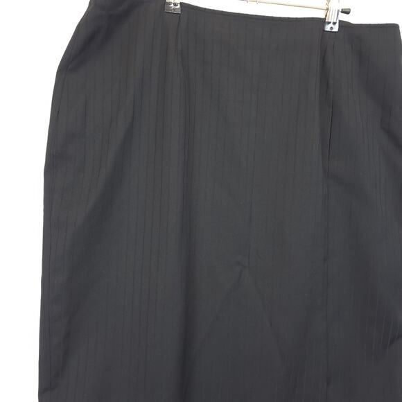 Apostrophe Pencil Skirt Women 16W Black Striped Classic Back Zipper Office - Picture 11 of 11
